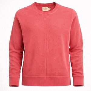 Red Brooks Brothers "Red Fleece" Waffle Knit Top Sz L Crew Neck Pullover